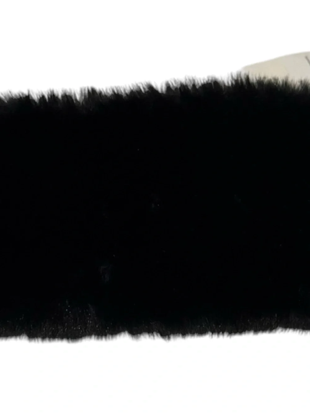 NWT UGG WOMENS BLACK FAUX FUR HEADBAND ONE SIZE